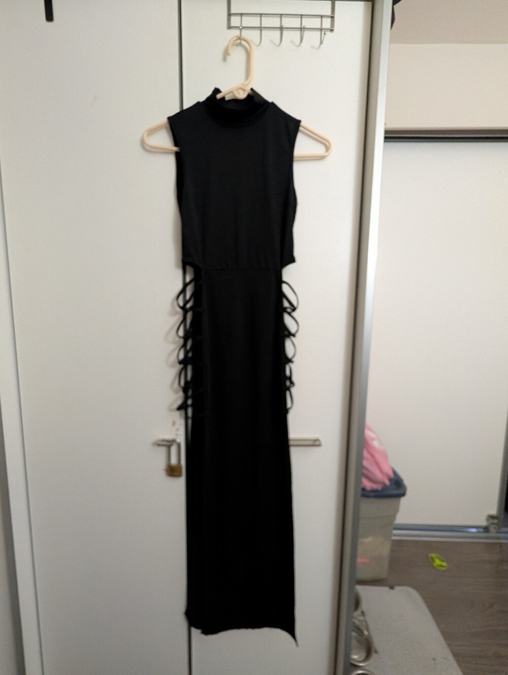 Sexy Black Dress With Cut Out Sides Size Xs Worn Once Perfect Condition